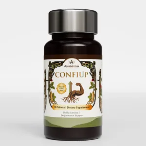 Ayusensia ConfiUp Ayurvedic Tablets Bottle – Front View