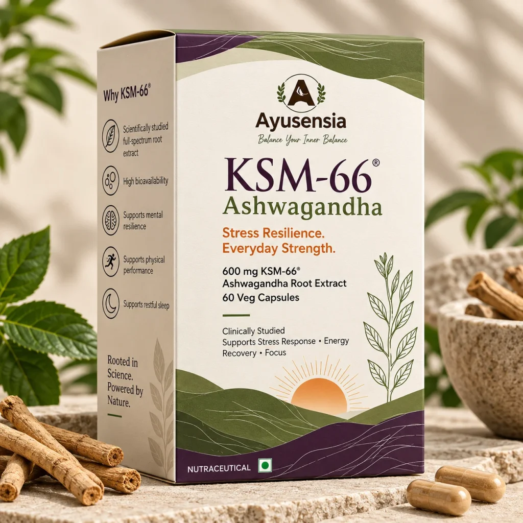 Ayusensia KSM-66® Ashwagandha Capsules - 600mg Root Extract