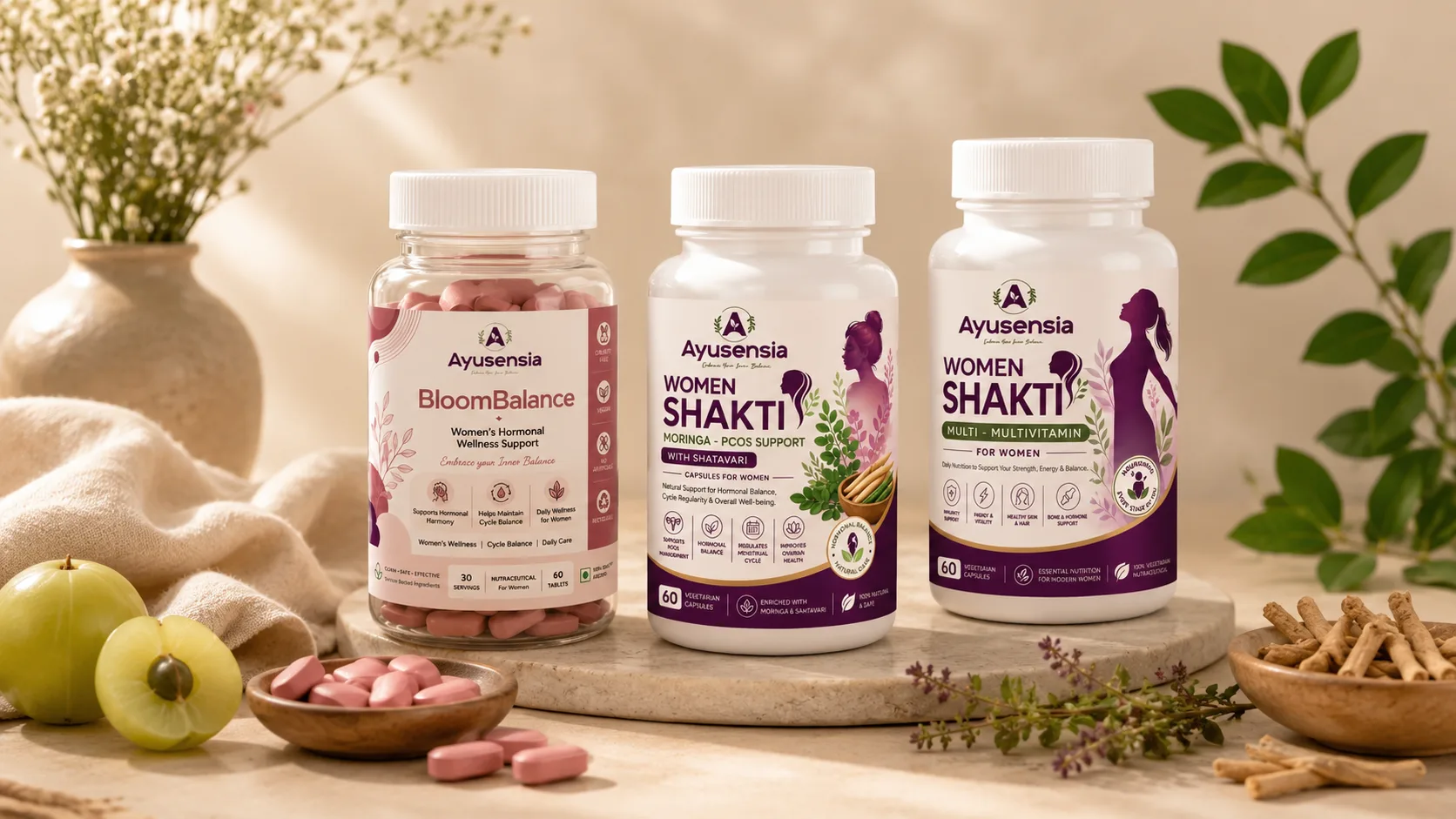 ayurvedic supplements for women herbs and capsules
