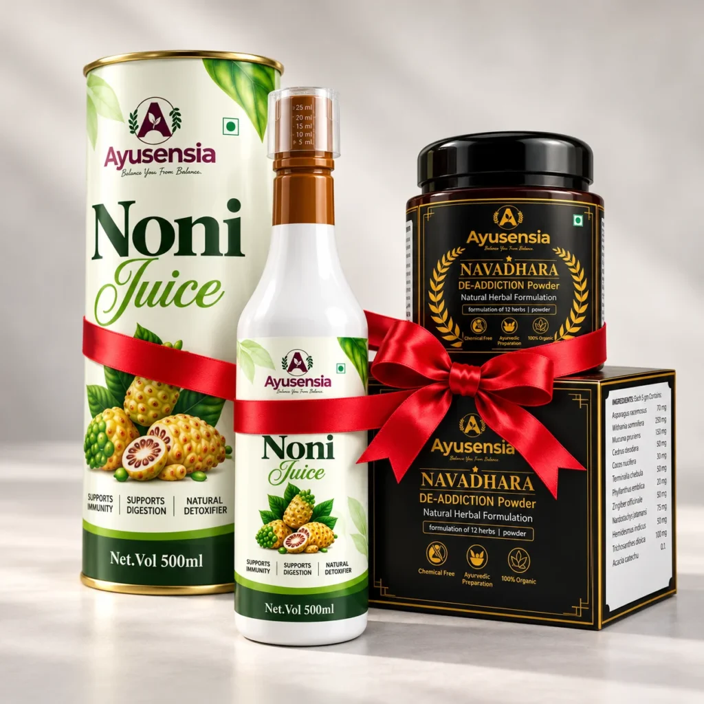 Ayusensia Full Body Detox Kit Navadhara and Noni Juice