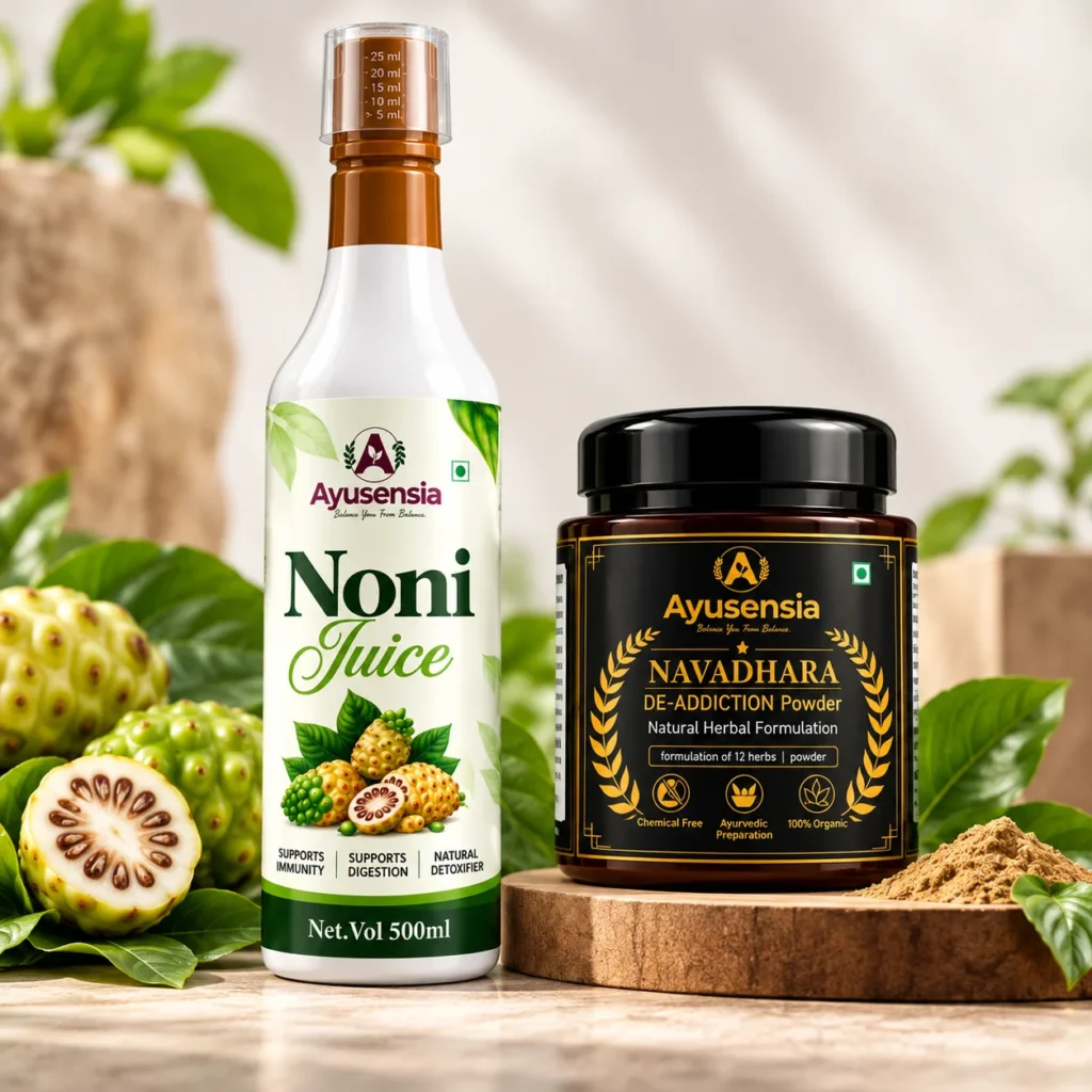 Ayusensia Full Body Detox Kit Navadhara and Noni Juice